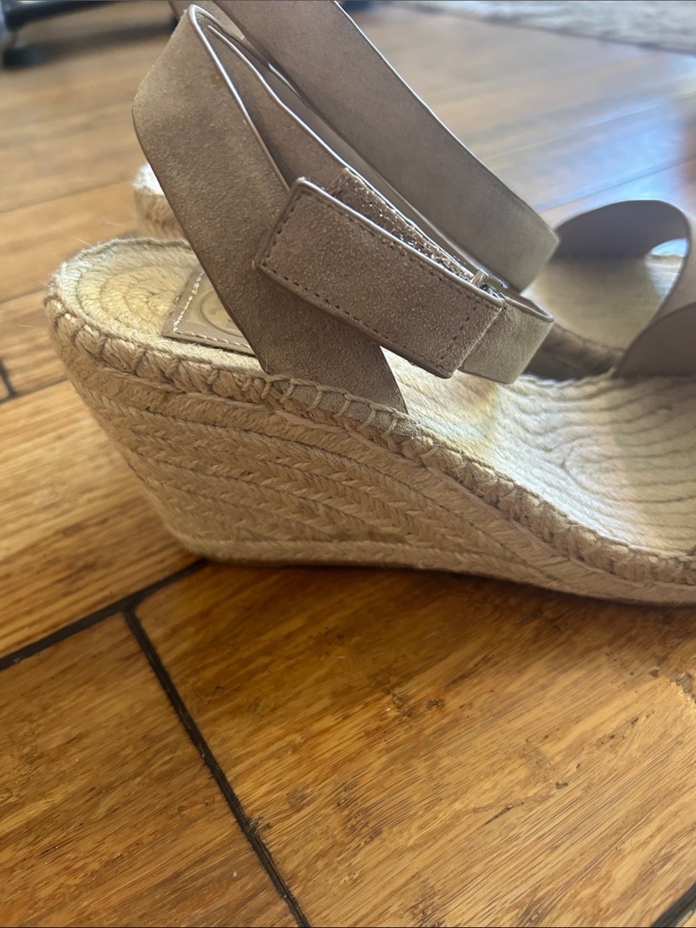 Tory Burch Neutral Beige Suede Espadrille Sandals - Picture 4 of 4